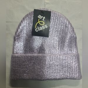 Girls' Knitted Cuffed Beanie HatArt Class Purple One Size Fits Most